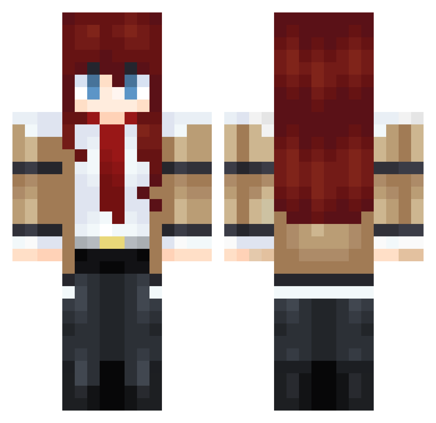 kurisu257 Minecraft skin, front and back view
