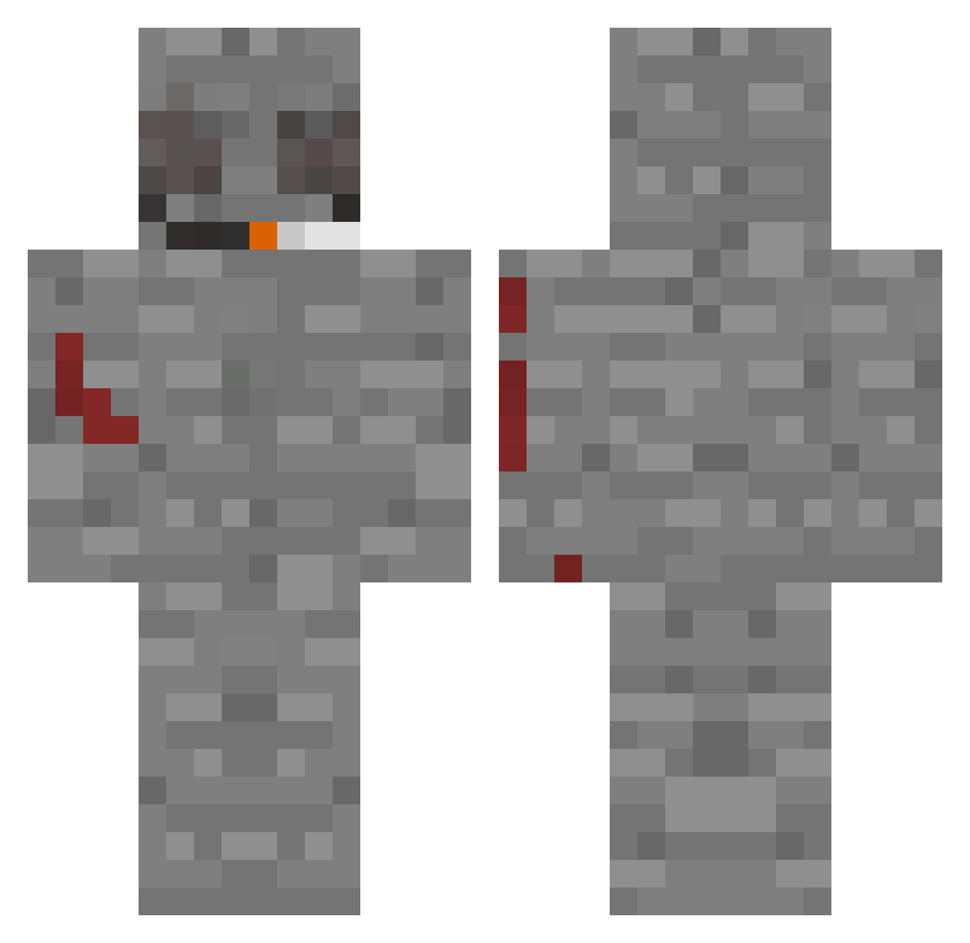 Foogi1 Minecraft skin, front and back view