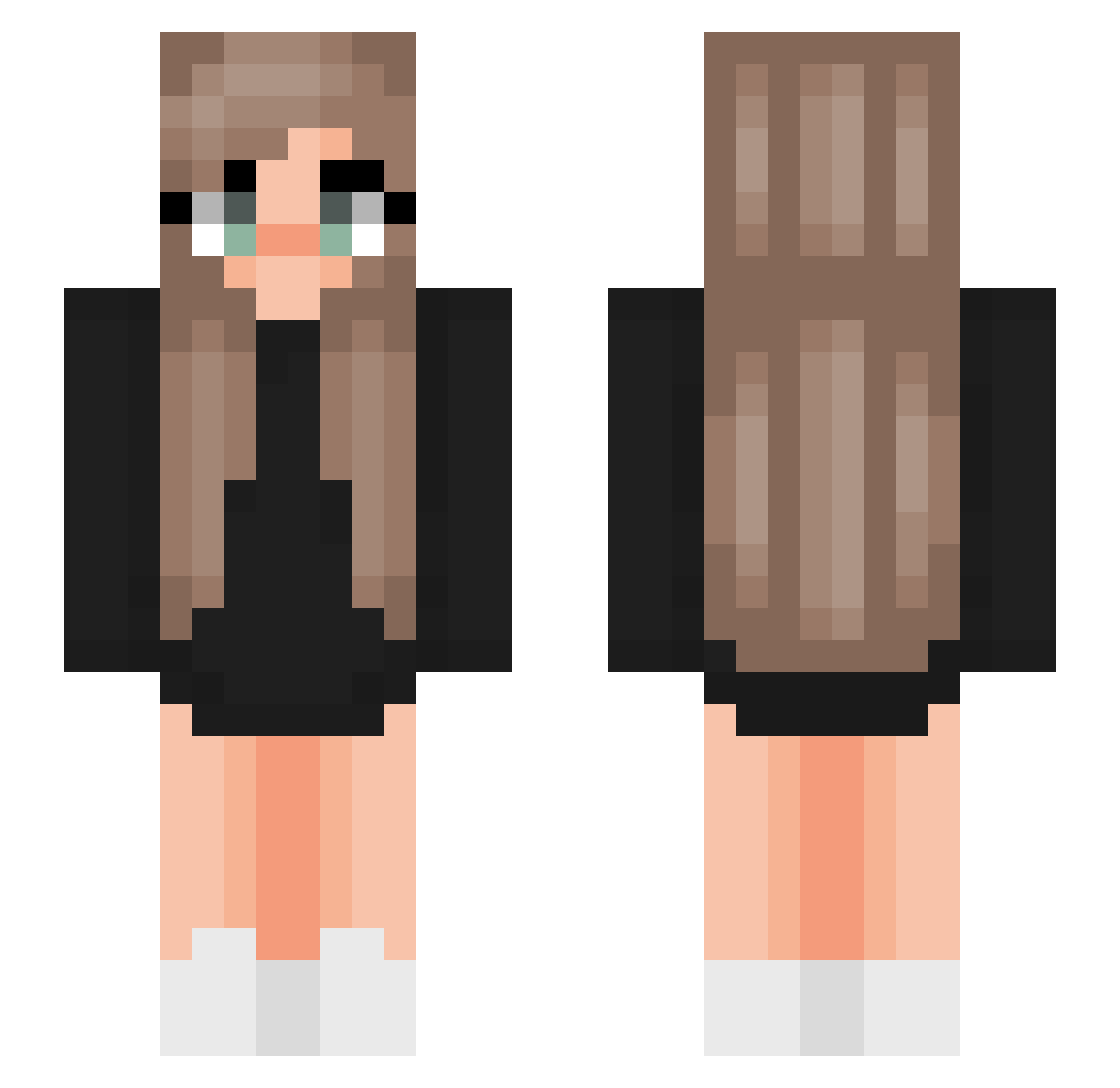 XxXDarkArrowXxX Minecraft skin, front and back view