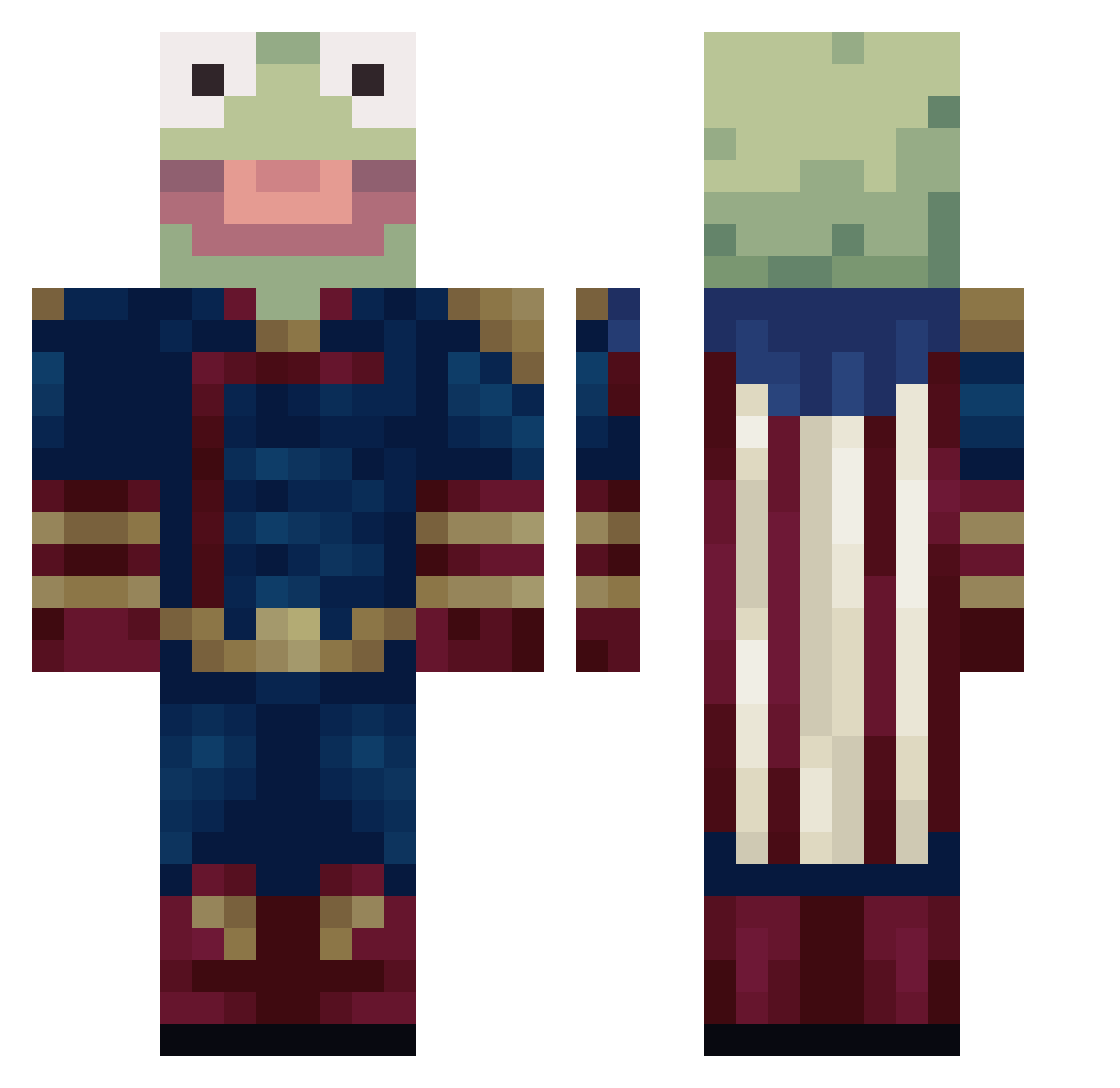 oatmealguy05 Minecraft skin, front and back view