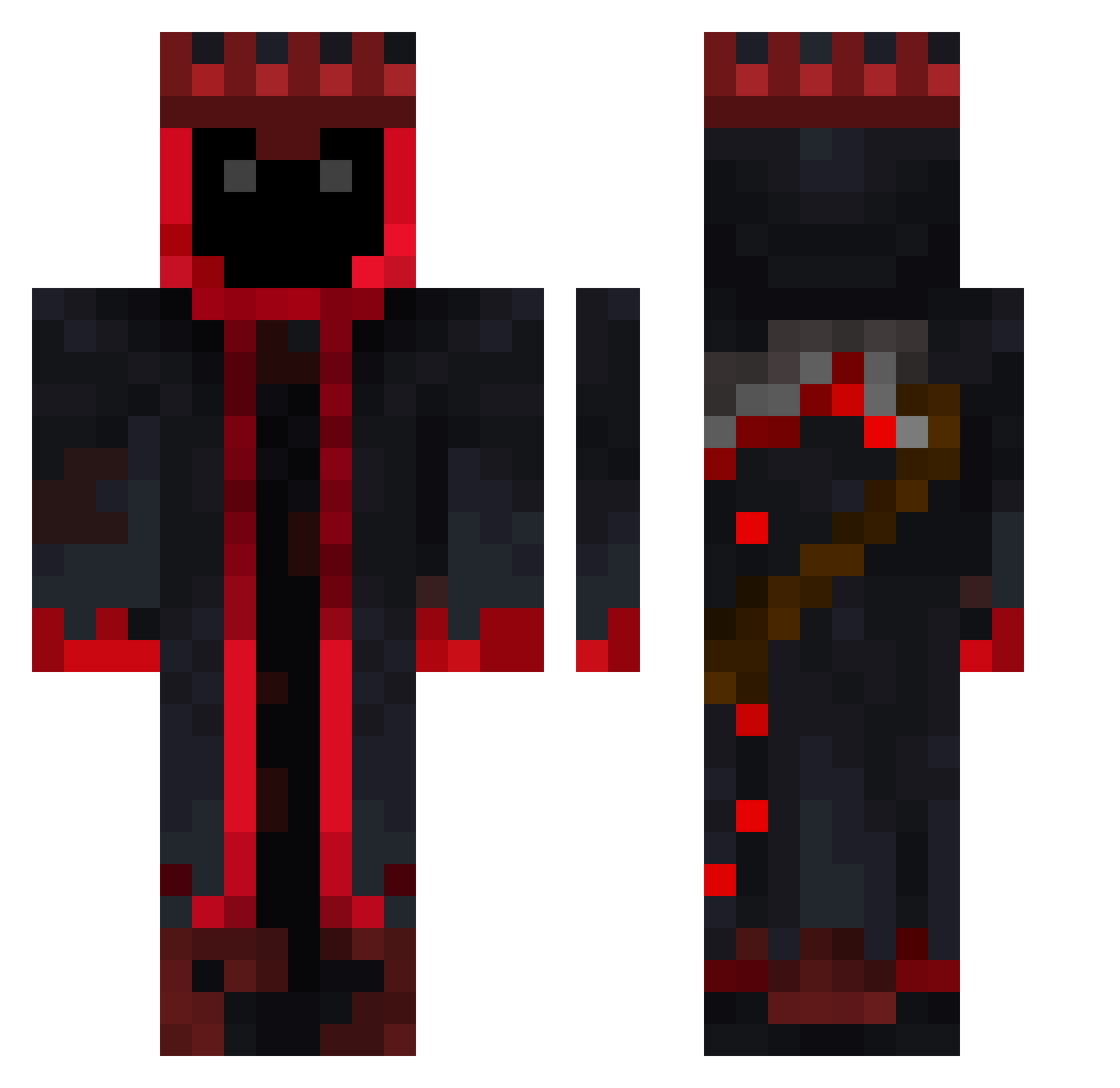 Dragonight77 Minecraft skin, front and back view