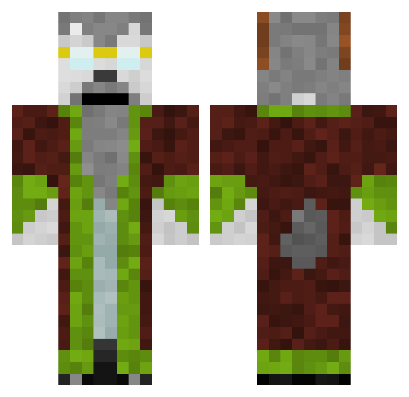 Lindzzeh Minecraft skin, front and back view