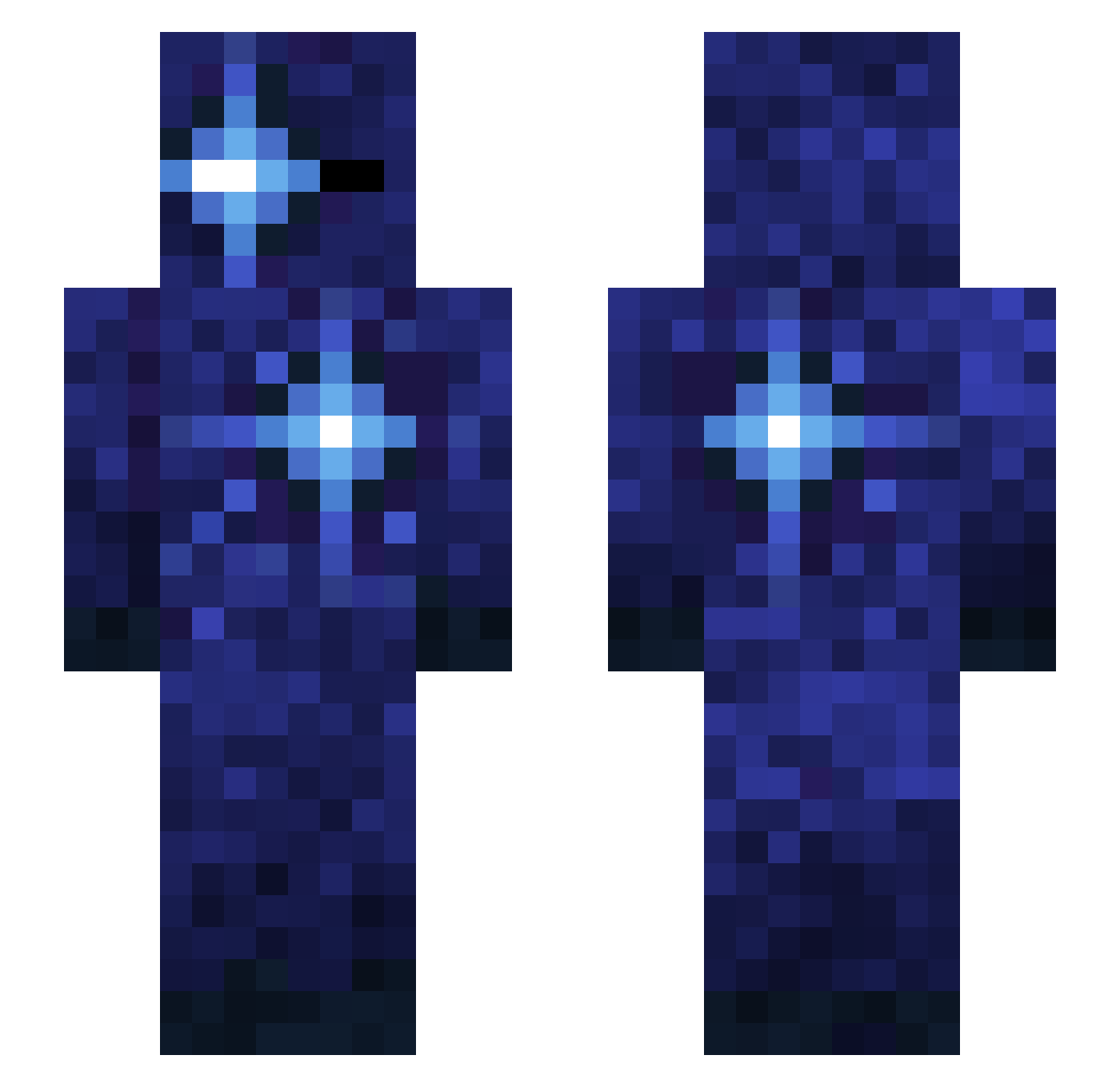 LEVIONS Minecraft skin, front and back view