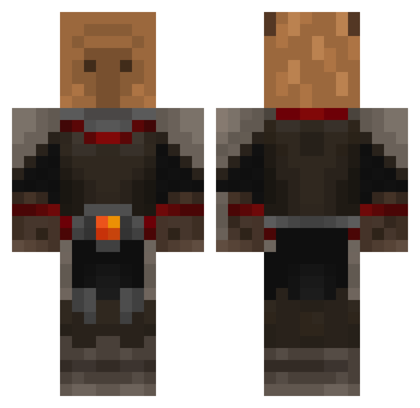 gury99 Minecraft skin, front and back view