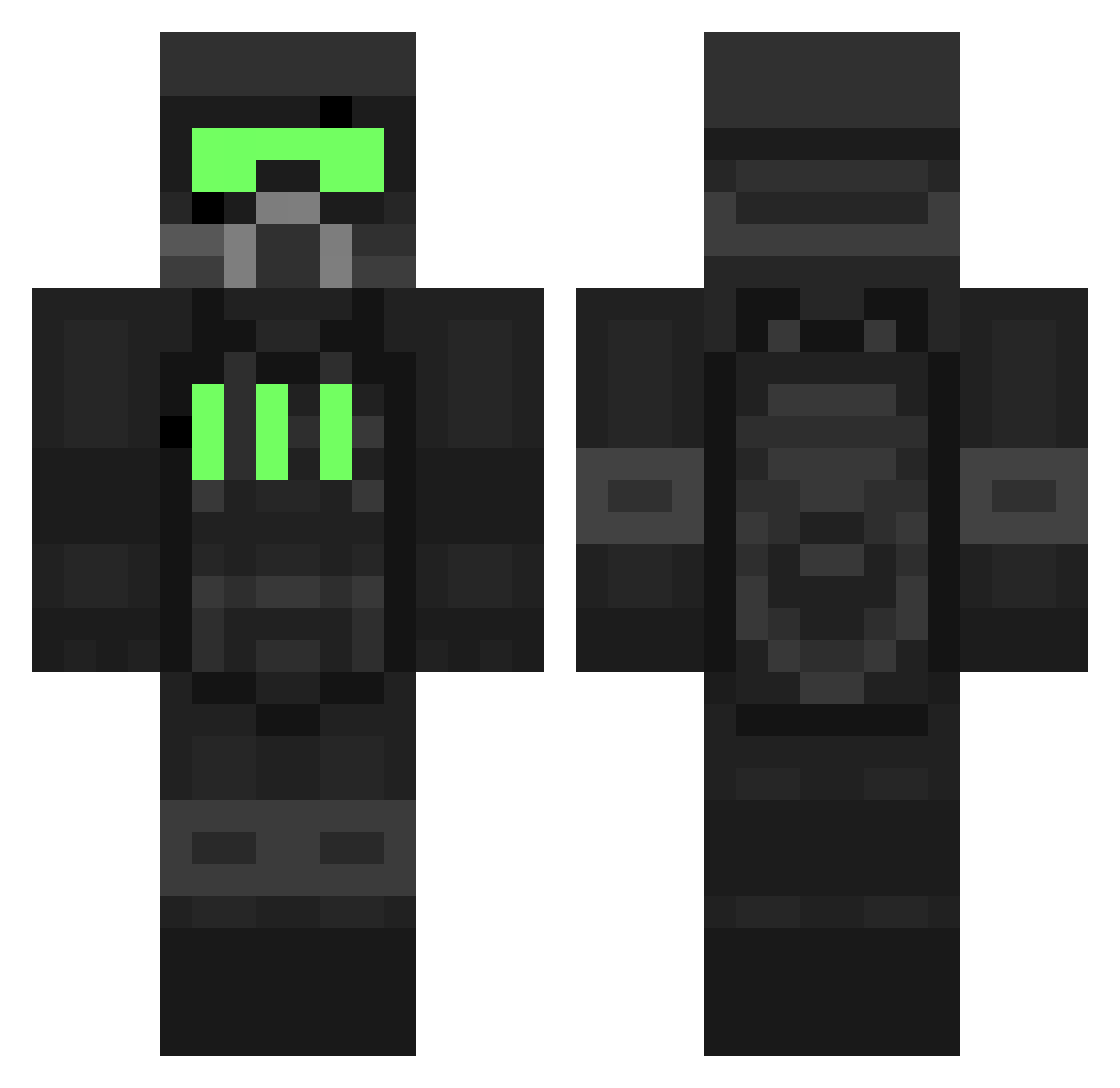 FactionsAnt Minecraft skin, front and back view