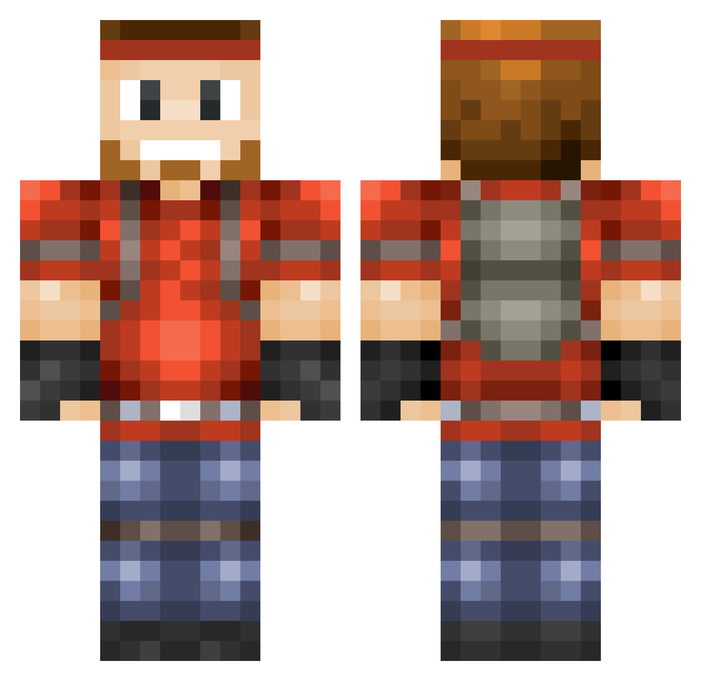 oliberer51 Minecraft skin, front and back view