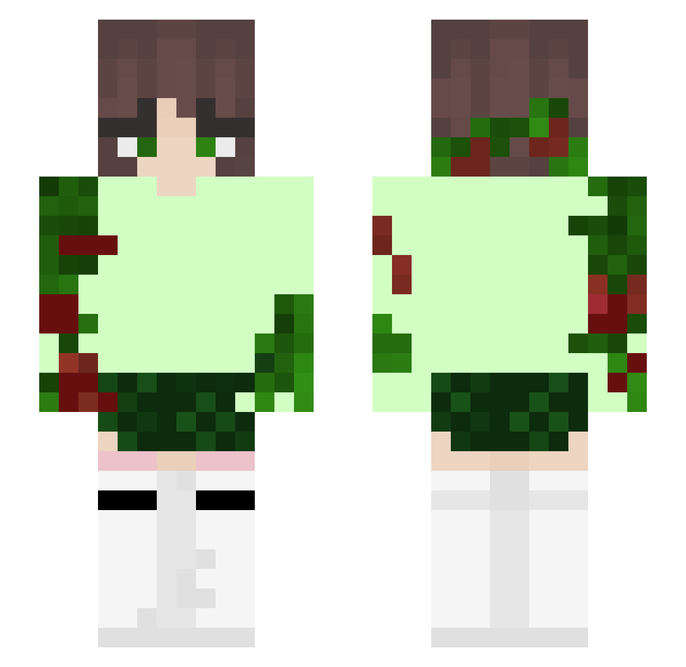 abzsrx Minecraft skin, front and back view