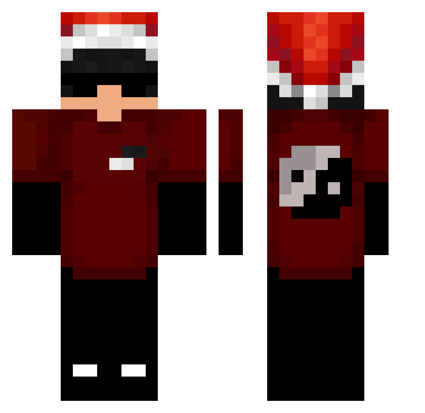 Vinioff_ Minecraft skin, front and back view