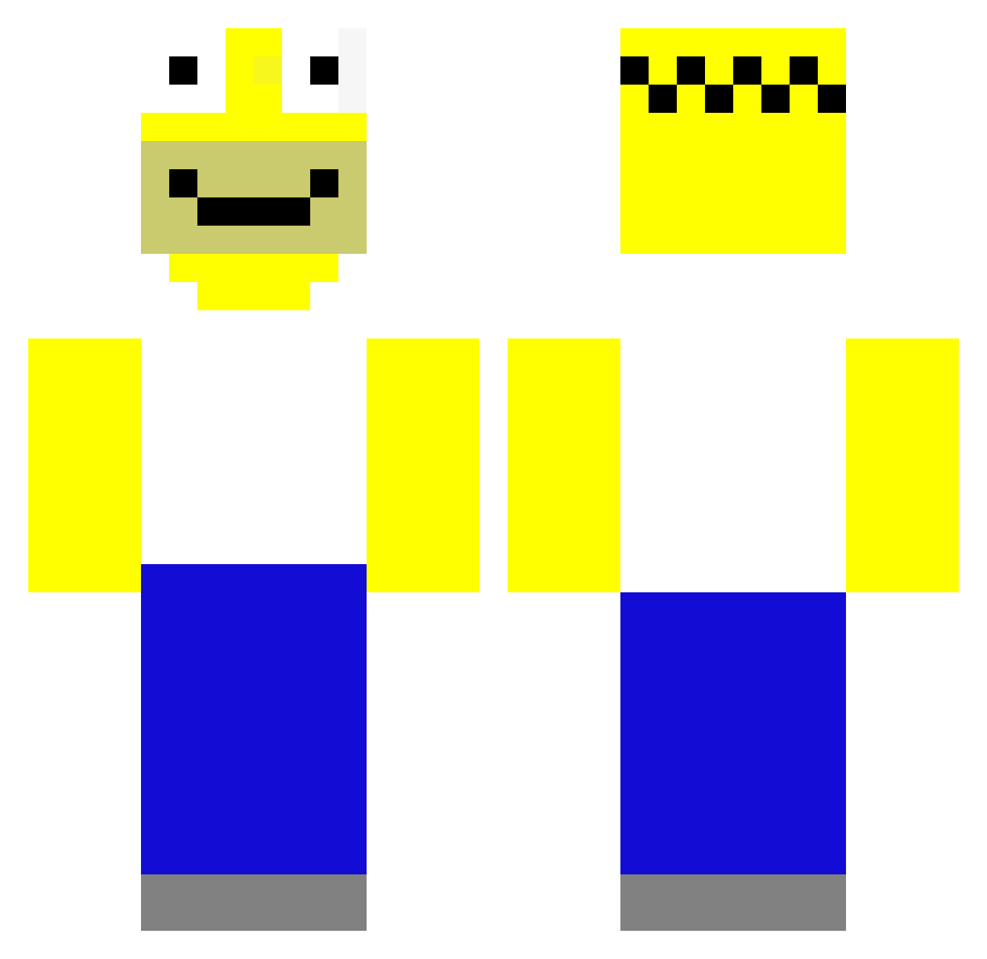 Younes_youyou Minecraft skin, front and back view
