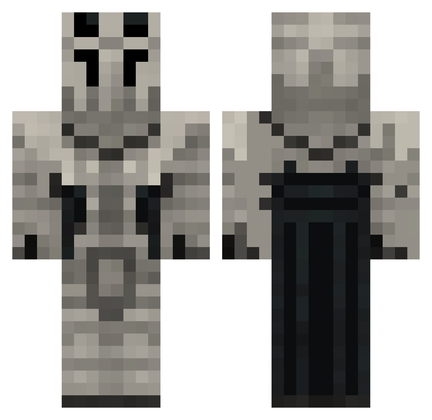 Faolan Minecraft skin, front and back view