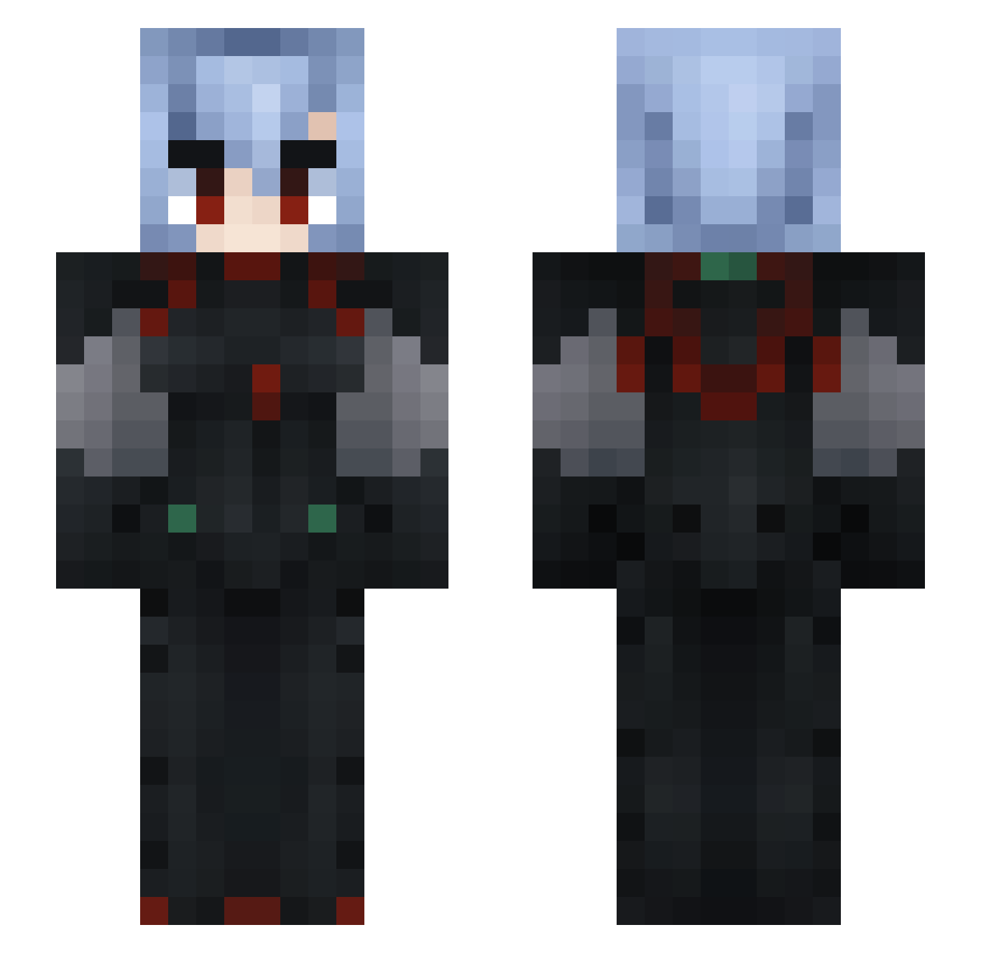 Rinka Minecraft skin, front and back view