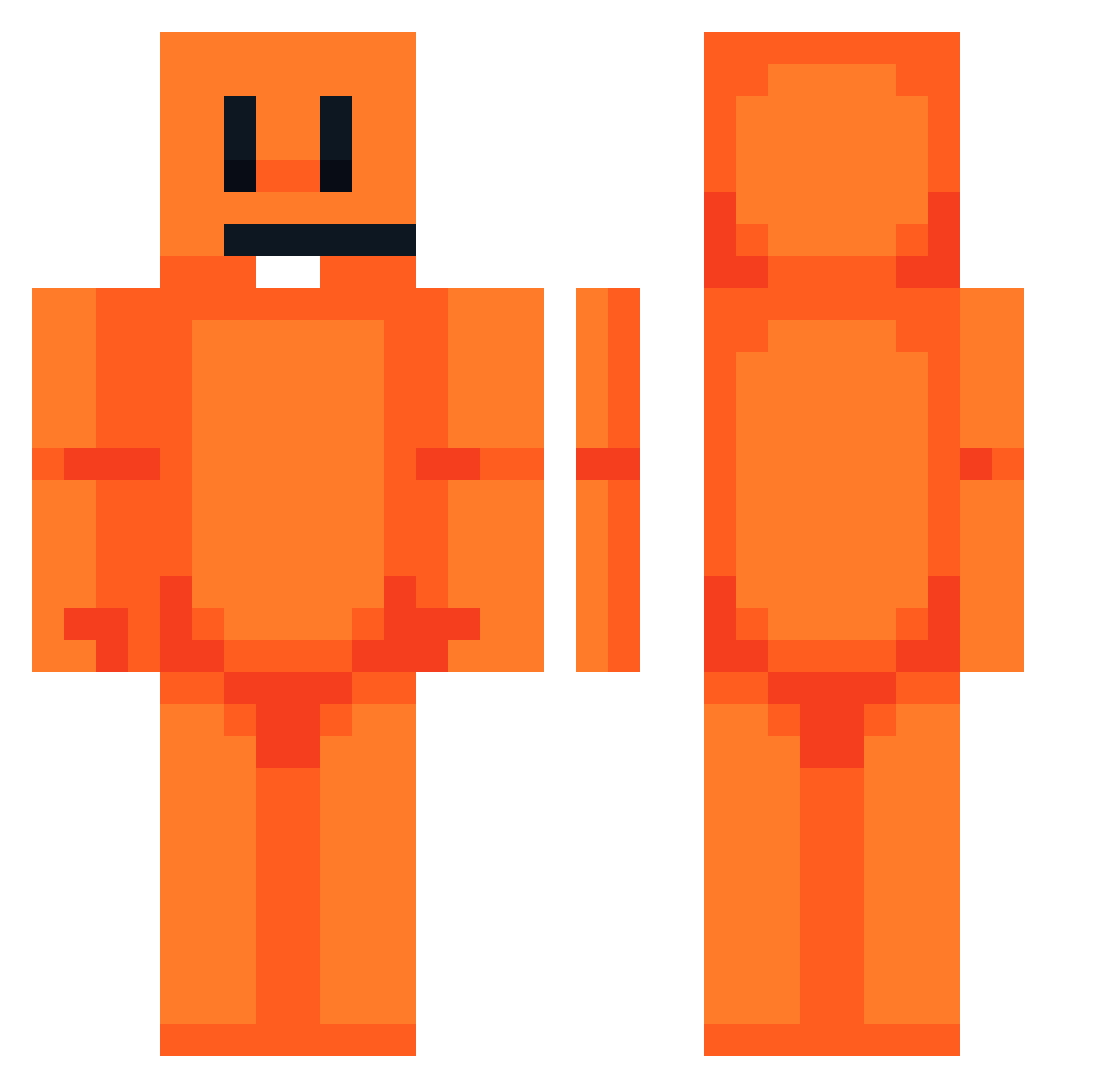 Kapek1112 Minecraft skin, front and back view