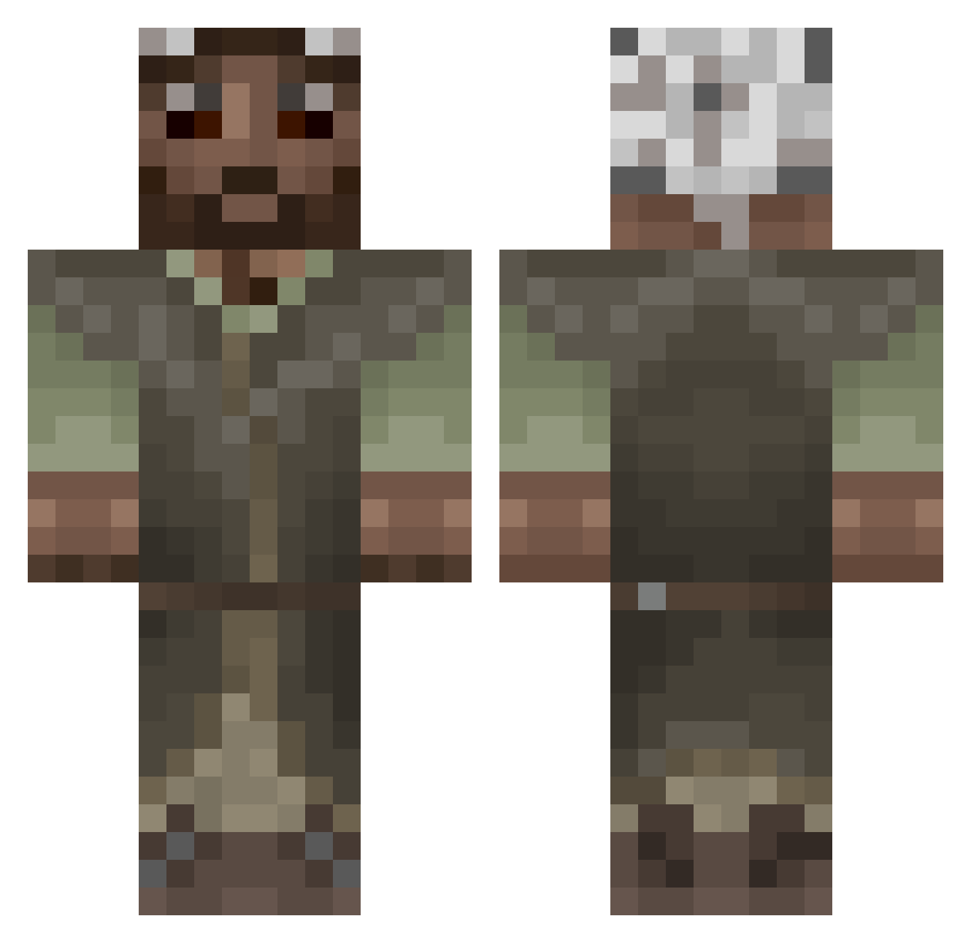 Grand_Piano Minecraft skin, front and back view
