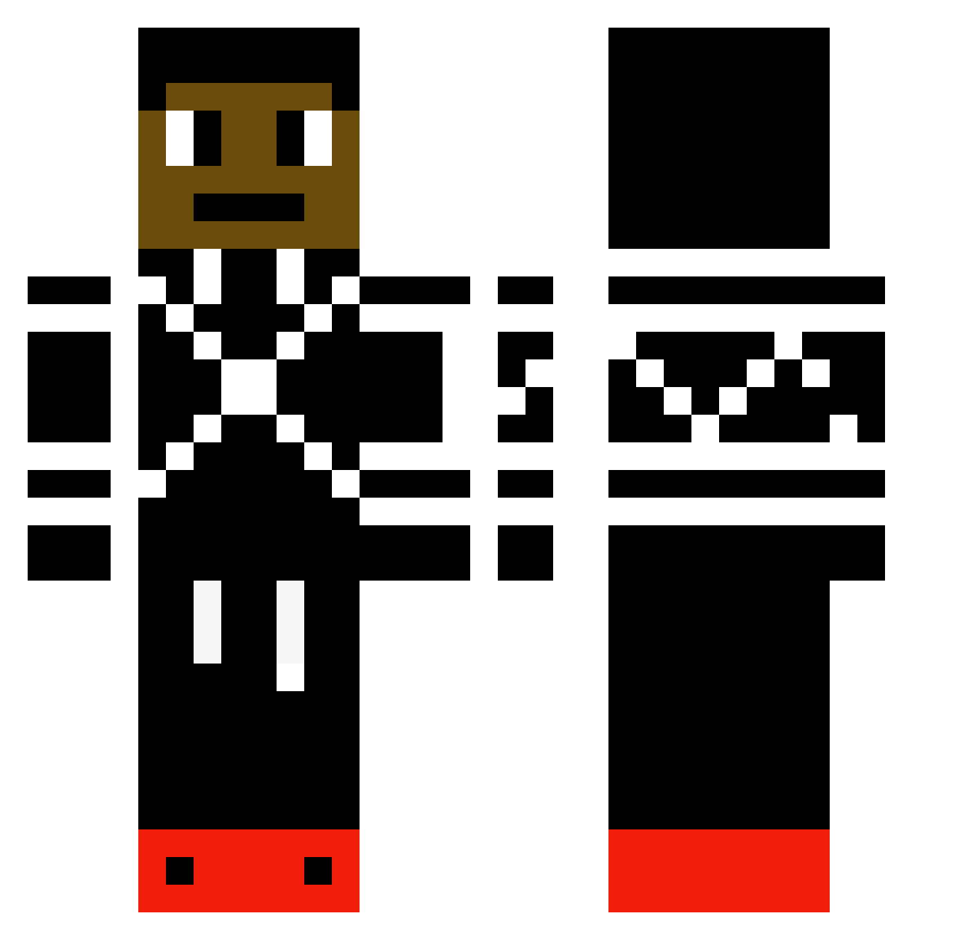 Damonkey1 Minecraft skin, front and back view