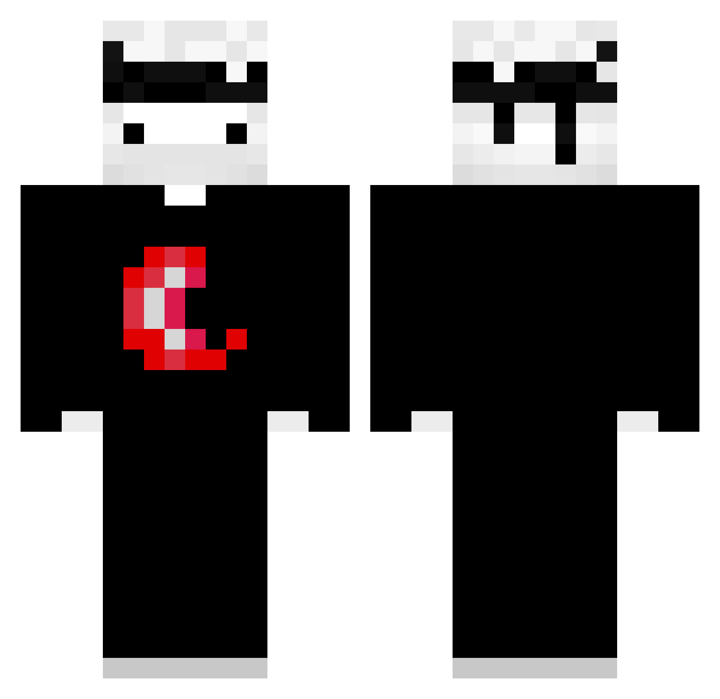 ElChicoConvers Minecraft skin, front and back view