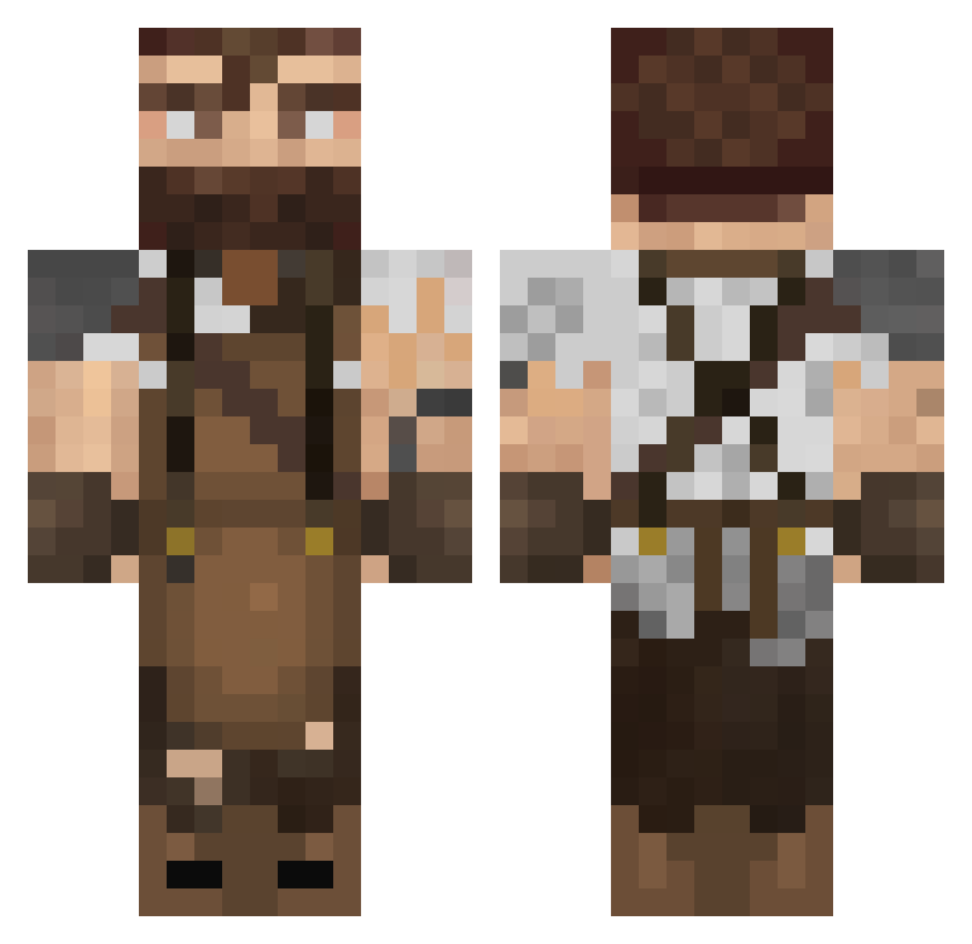 _Skirrha_ Minecraft skin, front and back view