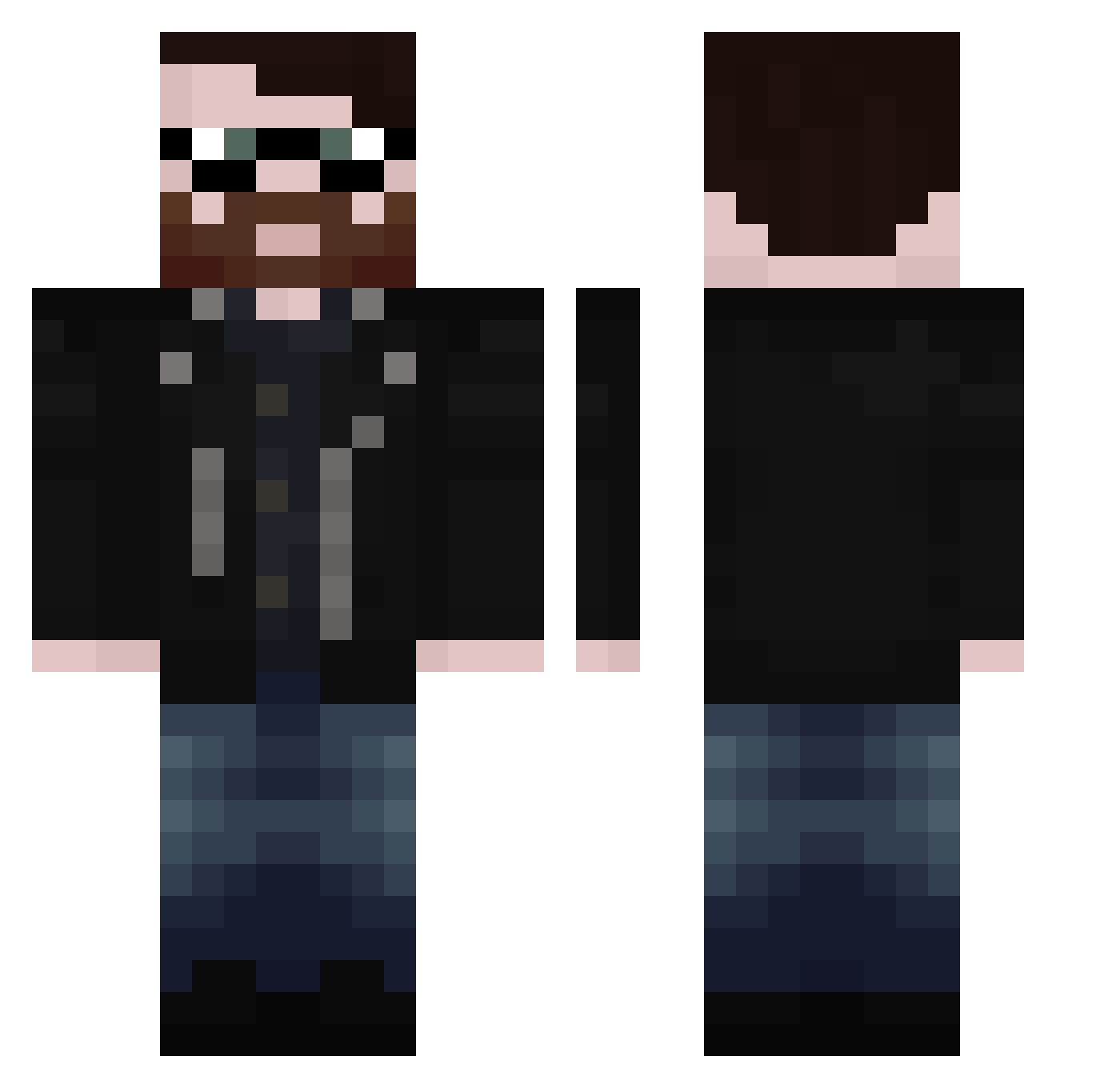 mrrandomscary Minecraft skin, front and back view