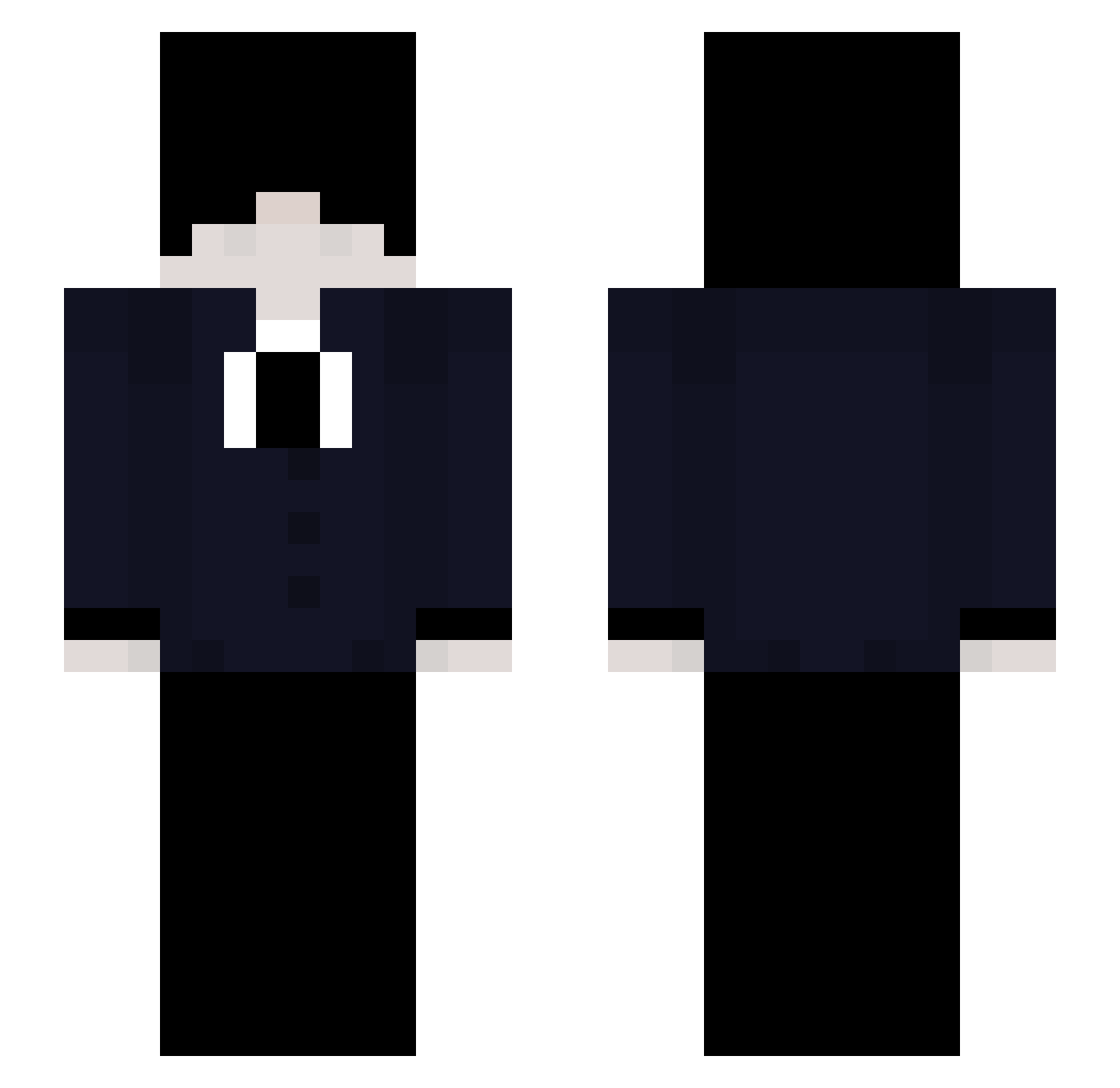 Ayciie Minecraft skin, front and back view
