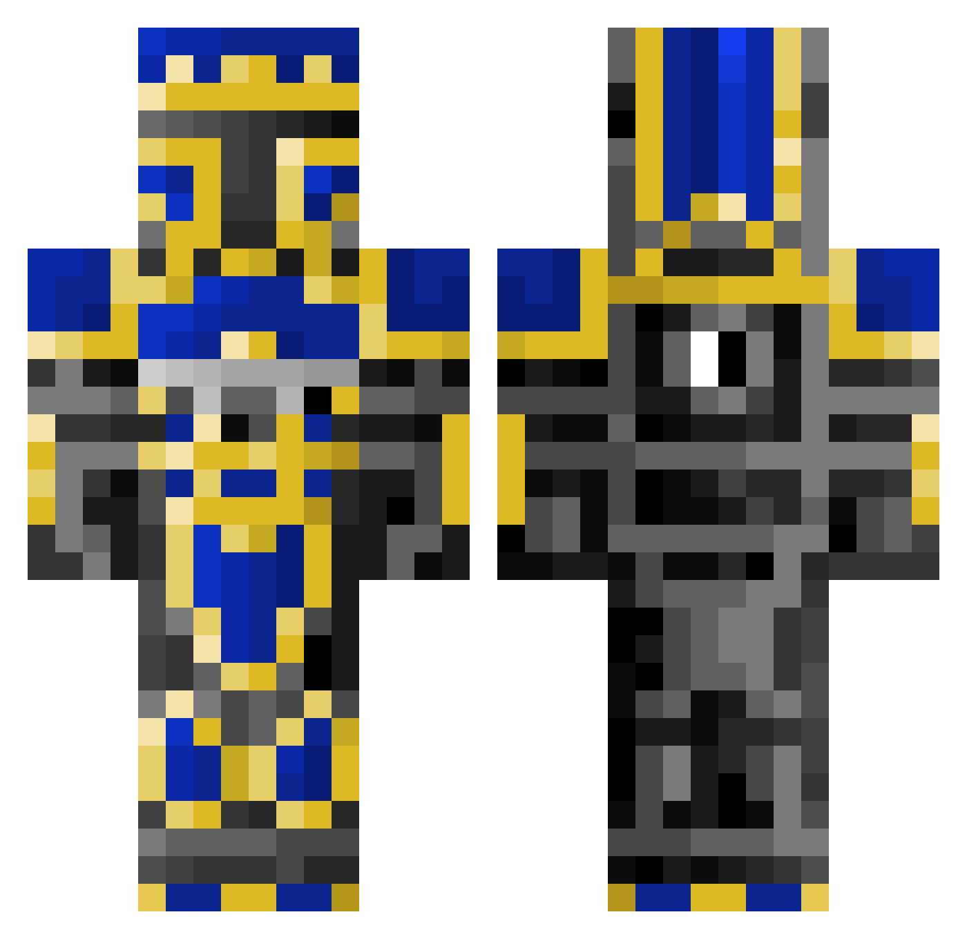 jda1600 Minecraft skin, front and back view