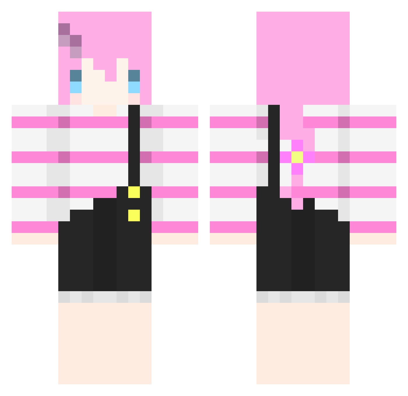 IMAKARATOBUYO Minecraft skin, front and back view