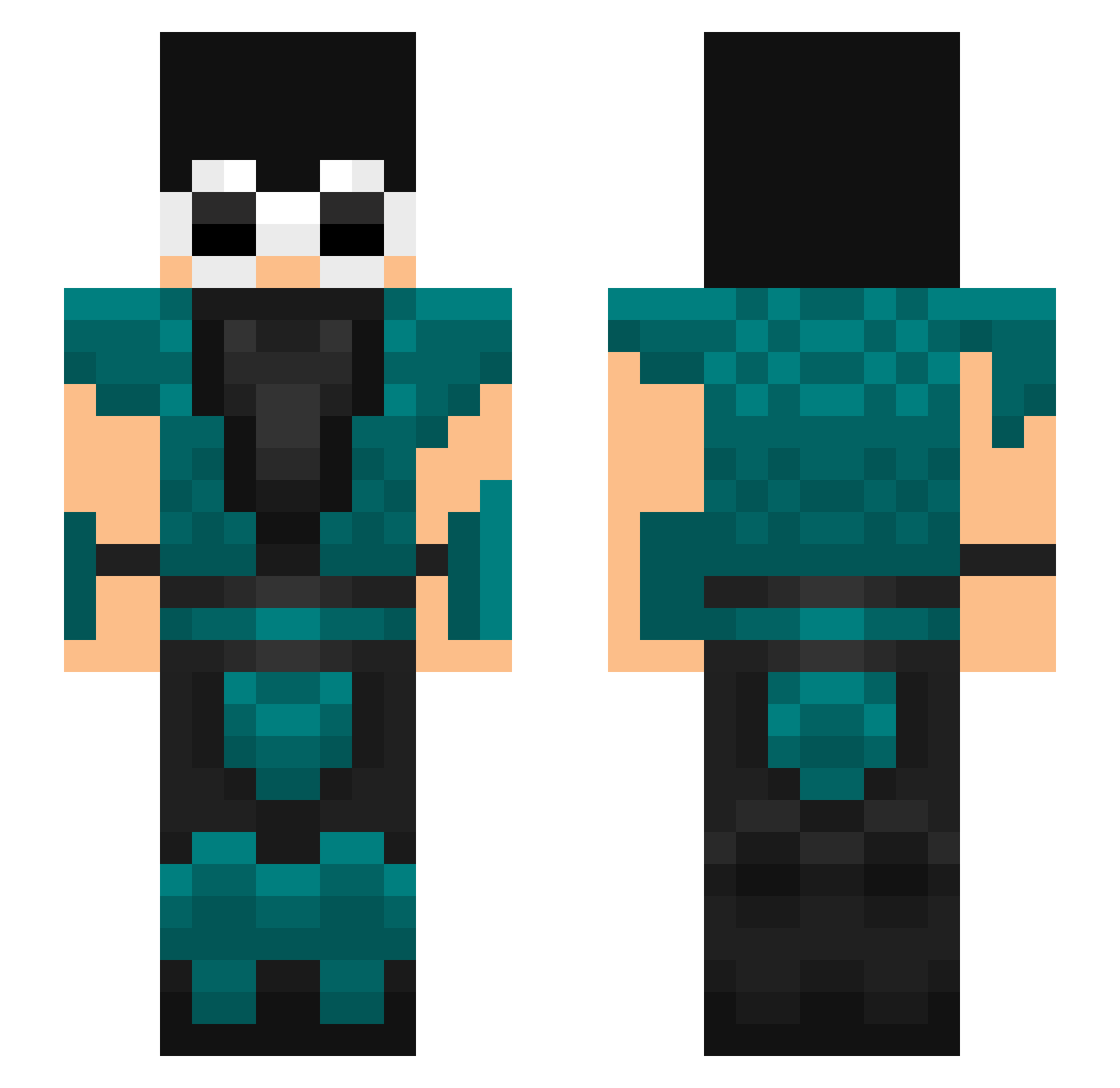 recusaW Minecraft skin, front and back view