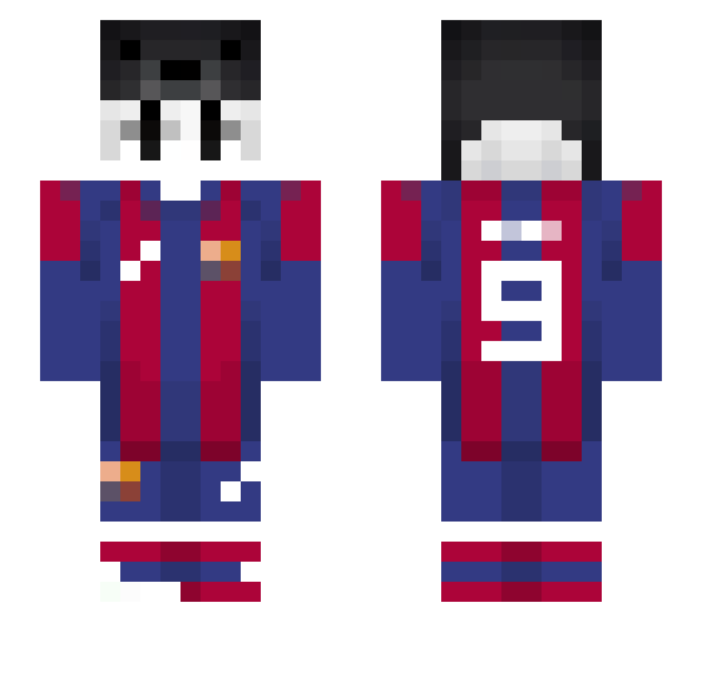 John_Dupe Minecraft skin, front and back view