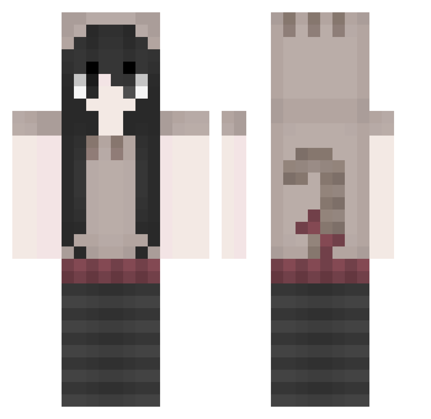 _voidlarp Minecraft skin, front and back view