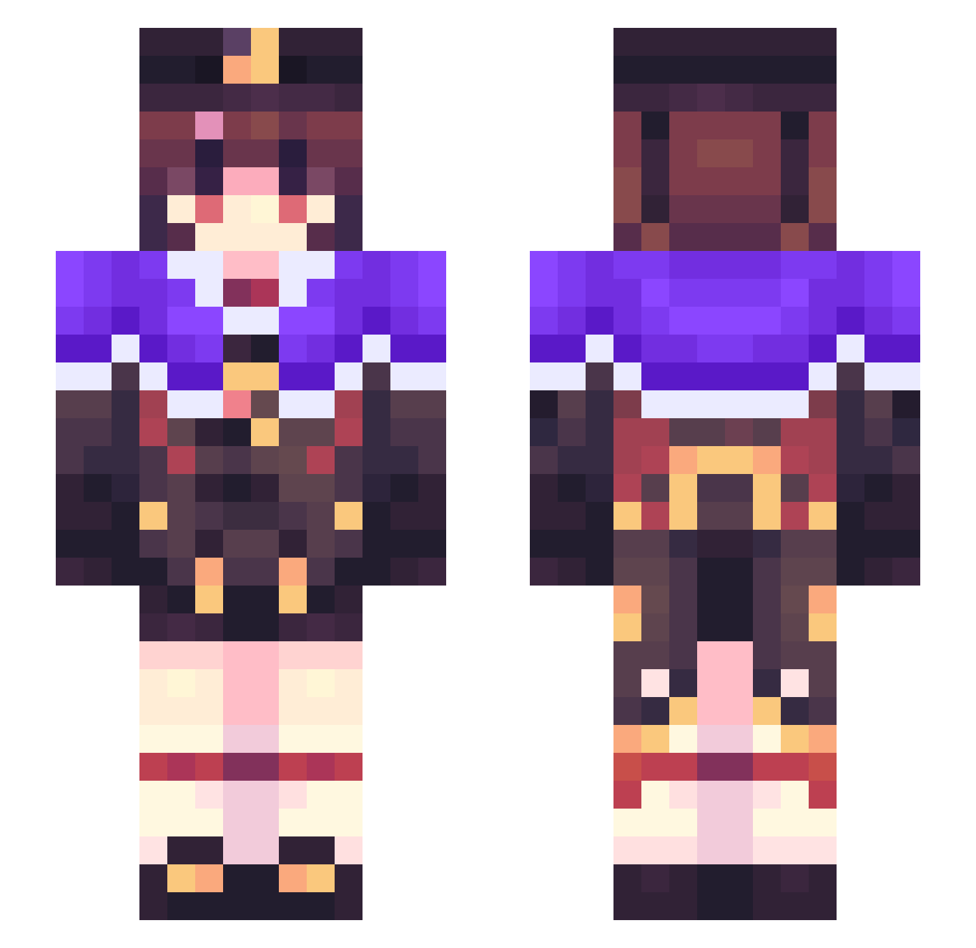 dsgfyq Minecraft skin, front and back view
