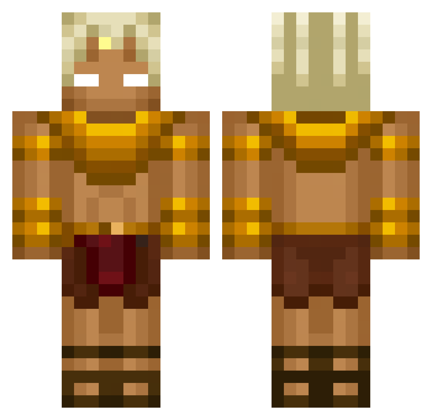 ca09w Minecraft skin, front and back view