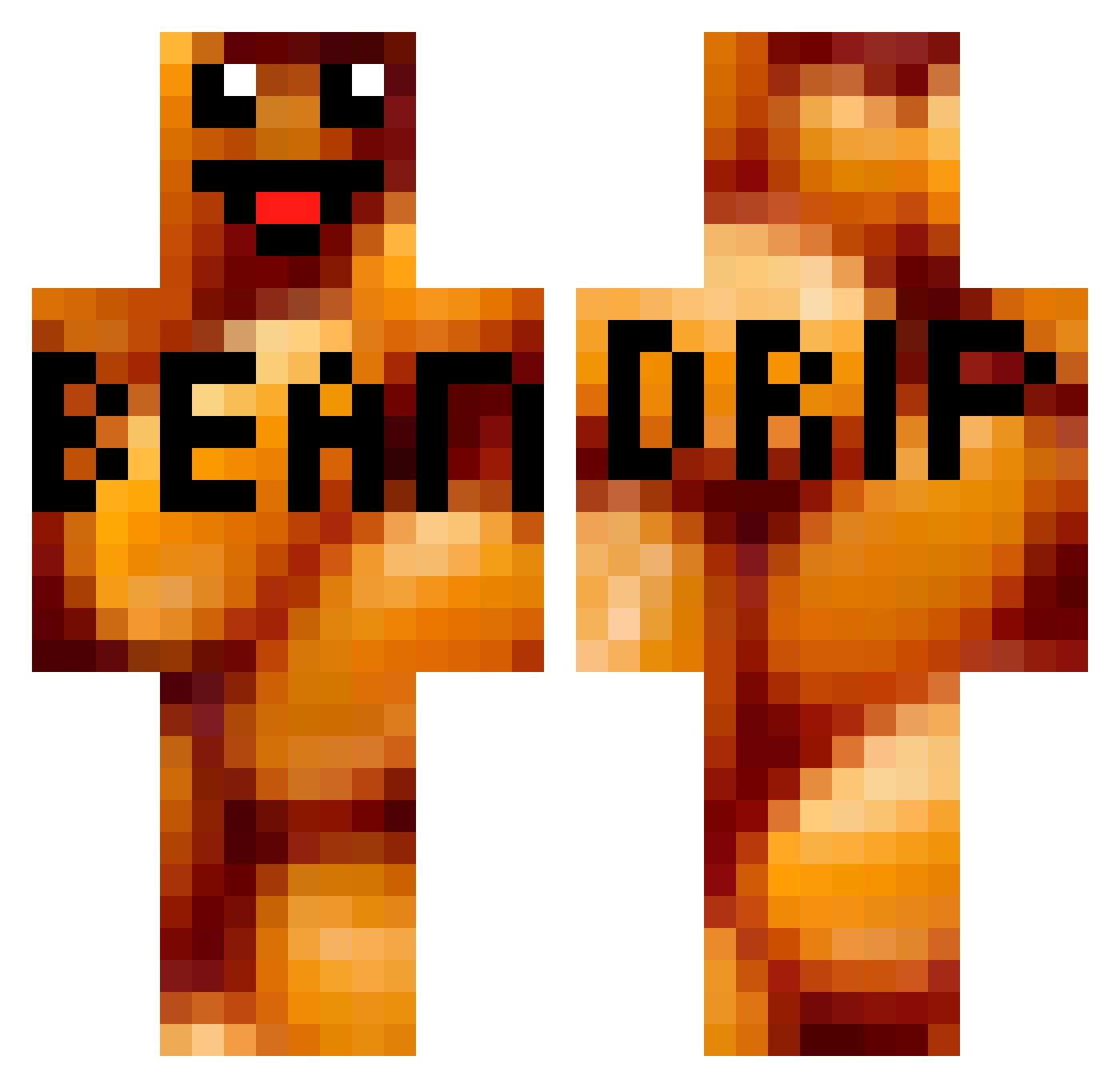 _LOL_LOL Minecraft skin, front and back view