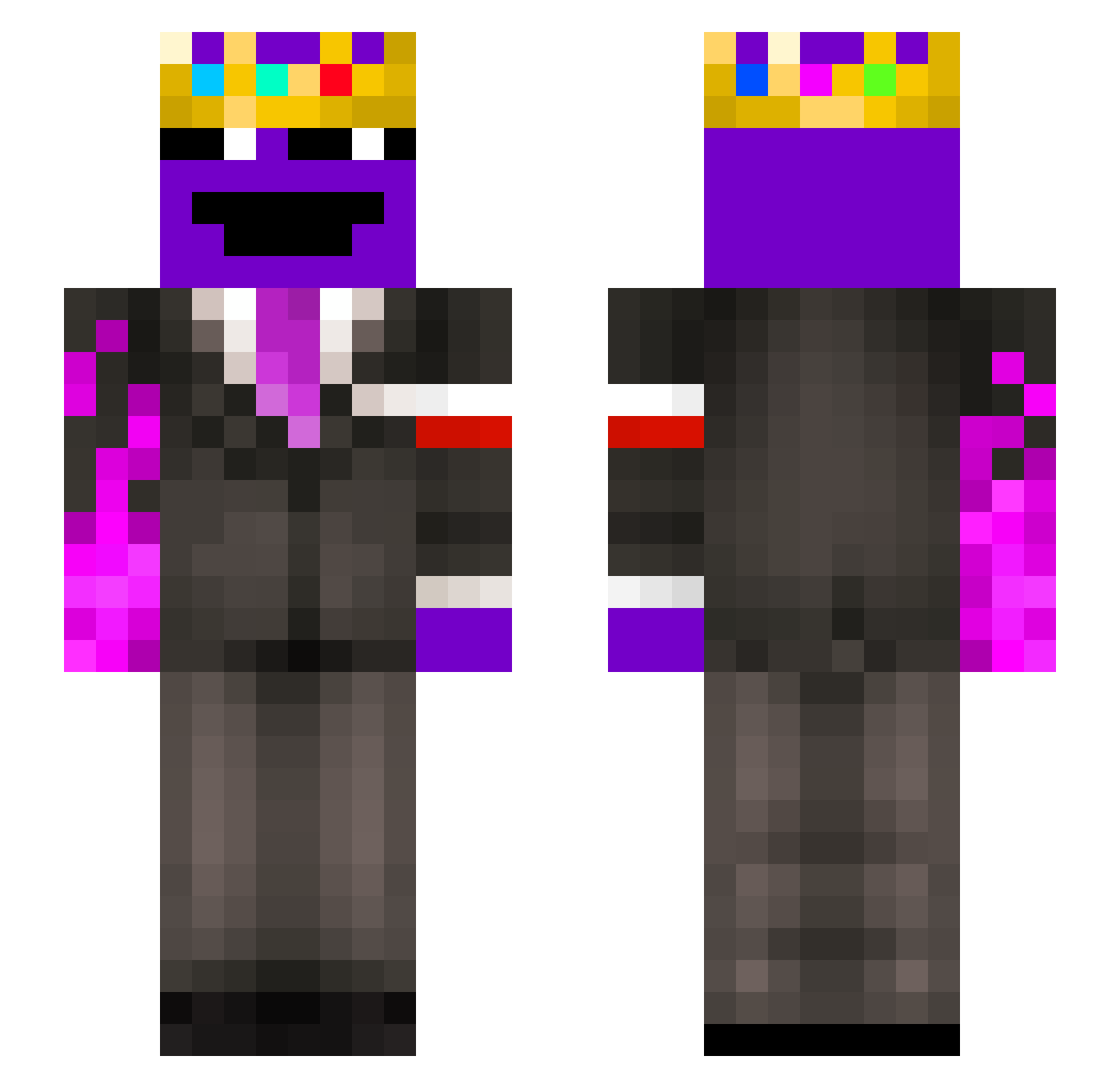 Michel_955 Minecraft skin, front and back view