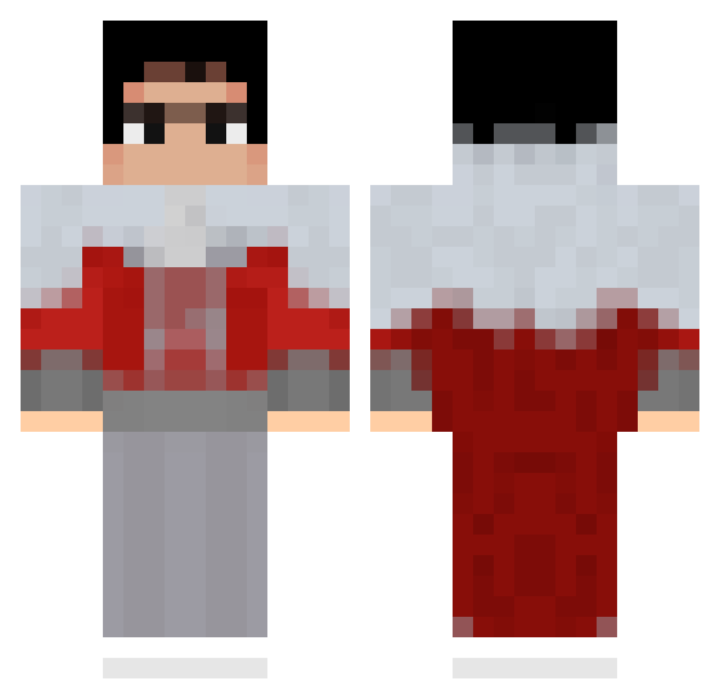 Dqgo Minecraft skin, front and back view