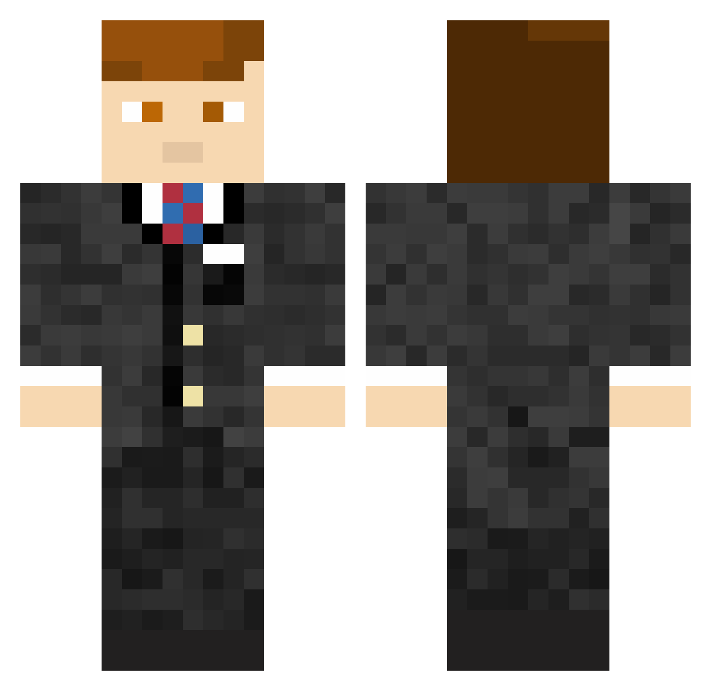 JohnFKennedy17 Minecraft skin, front and back view