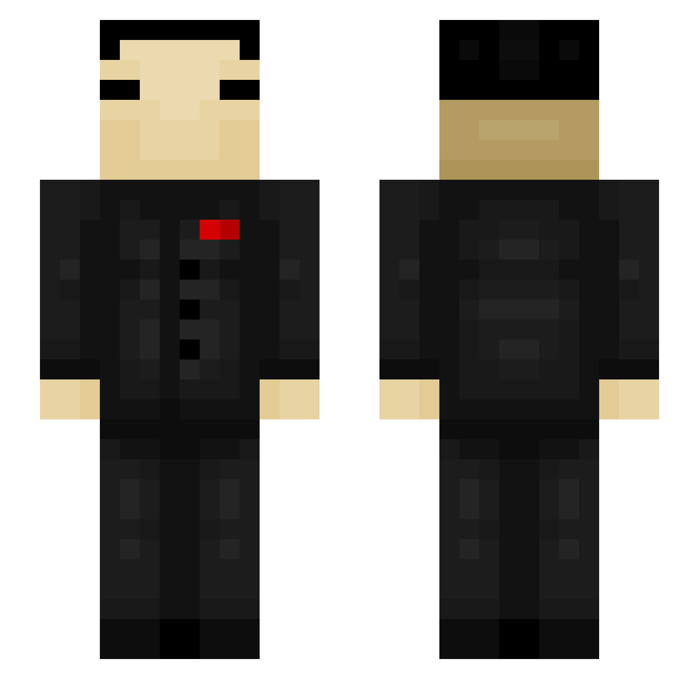 bigbombobrudi Minecraft skin, front and back view