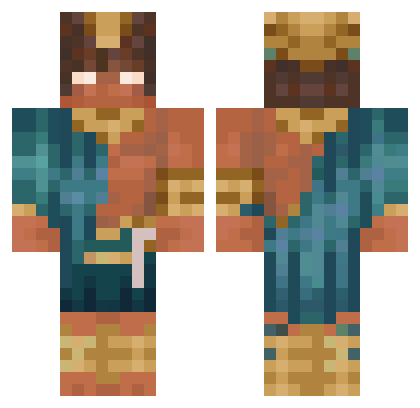 KoiTheFish69 Minecraft skin, front and back view