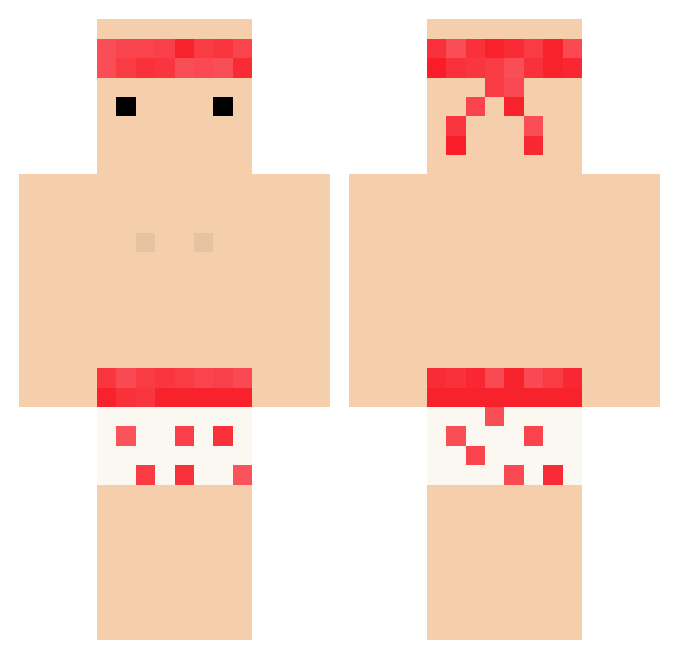 MandraaKing Minecraft skin, front and back view