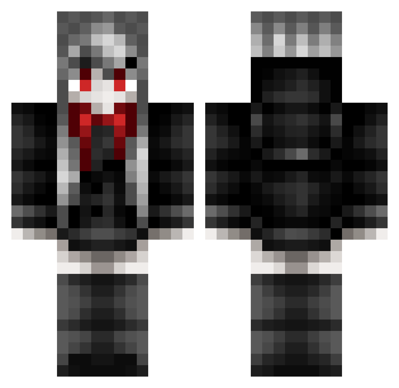 5ELFHATE Minecraft skin, front and back view