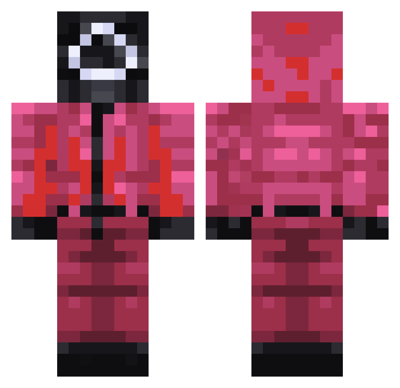 Glorofy Minecraft skin, front and back view