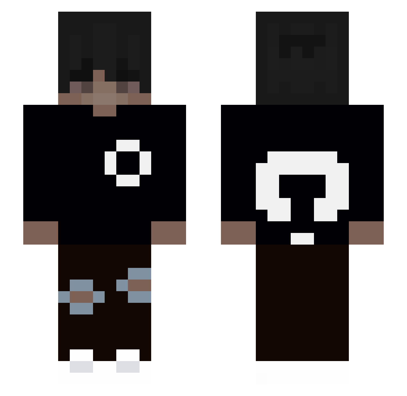 kxrool Minecraft skin, front and back view