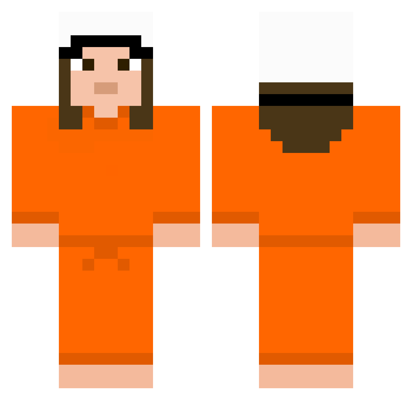 ImUrNeighbor Minecraft skin, front and back view
