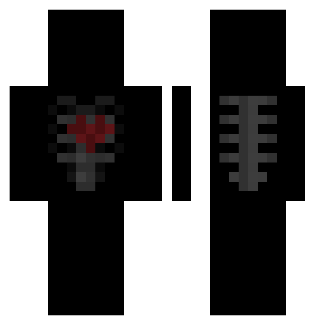 Lau13247 Minecraft skin, front and back view