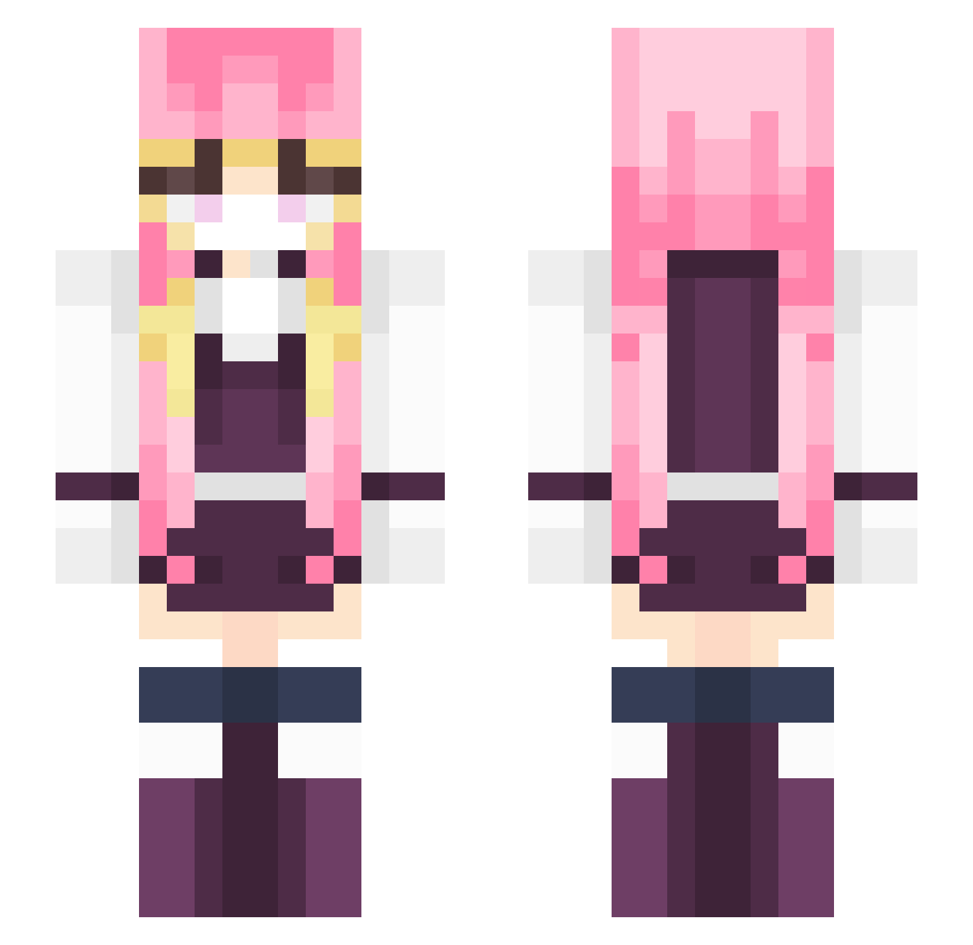 mwadi Minecraft skin, front and back view