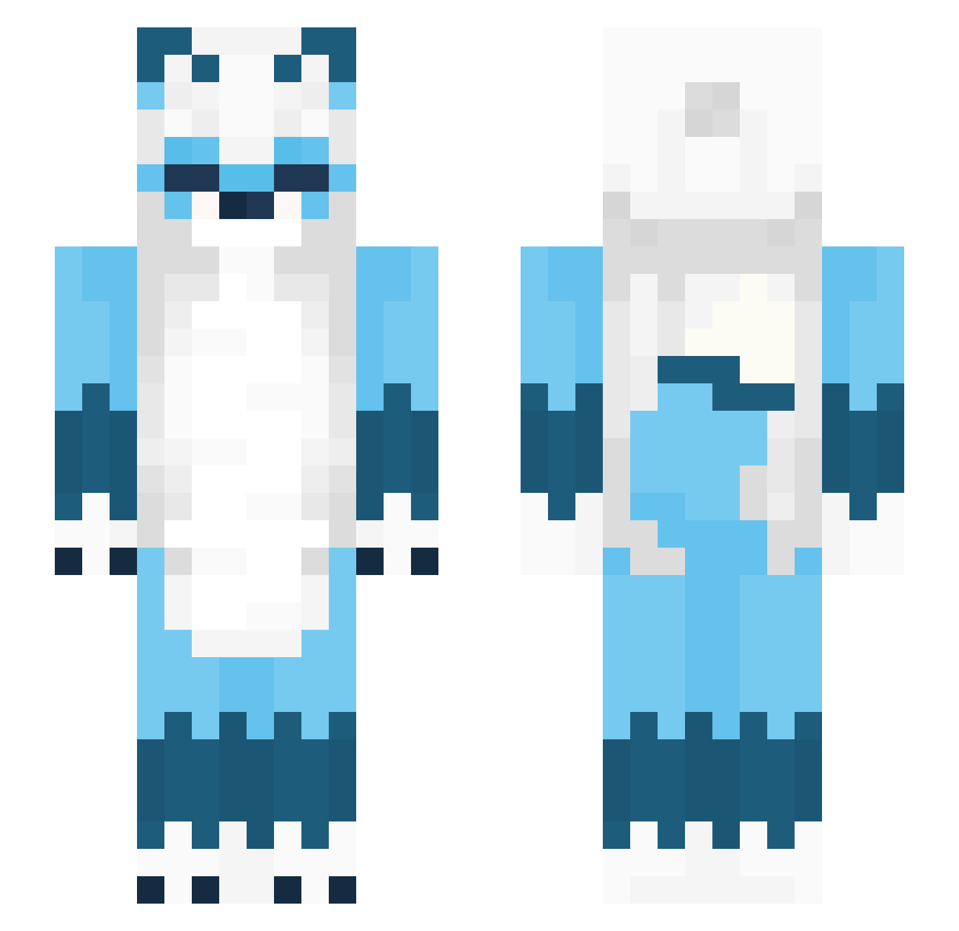 qM7cha3lx Minecraft skin, front and back view