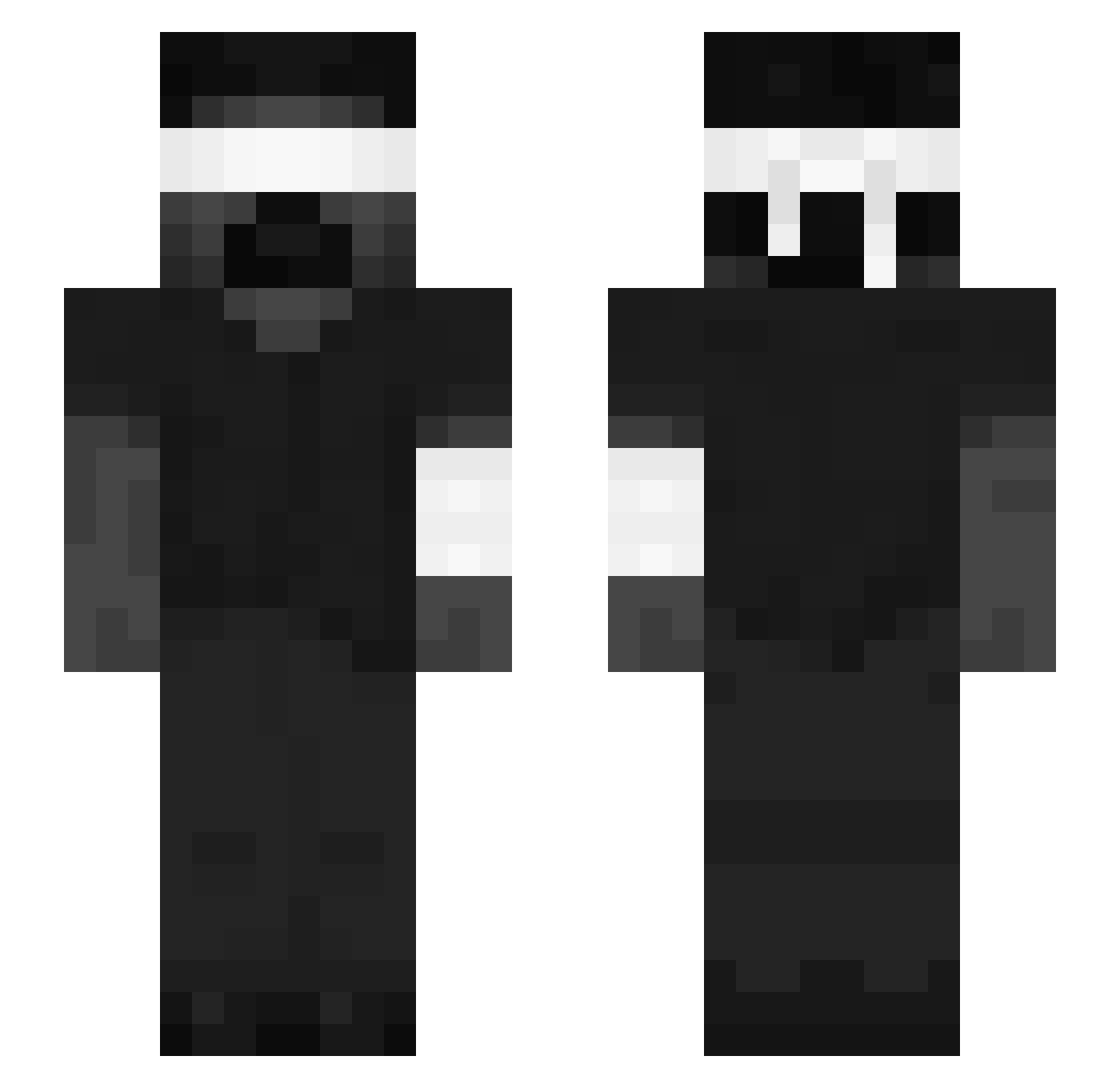 kurres Minecraft skin, front and back view