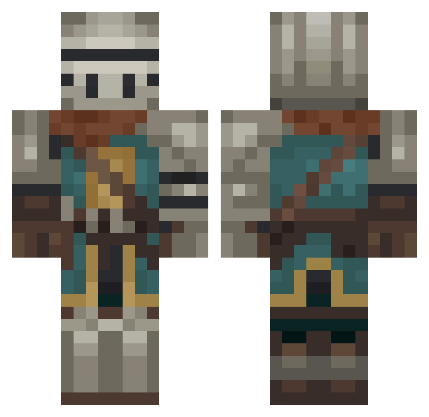 EDO_RICO Minecraft skin, front and back view