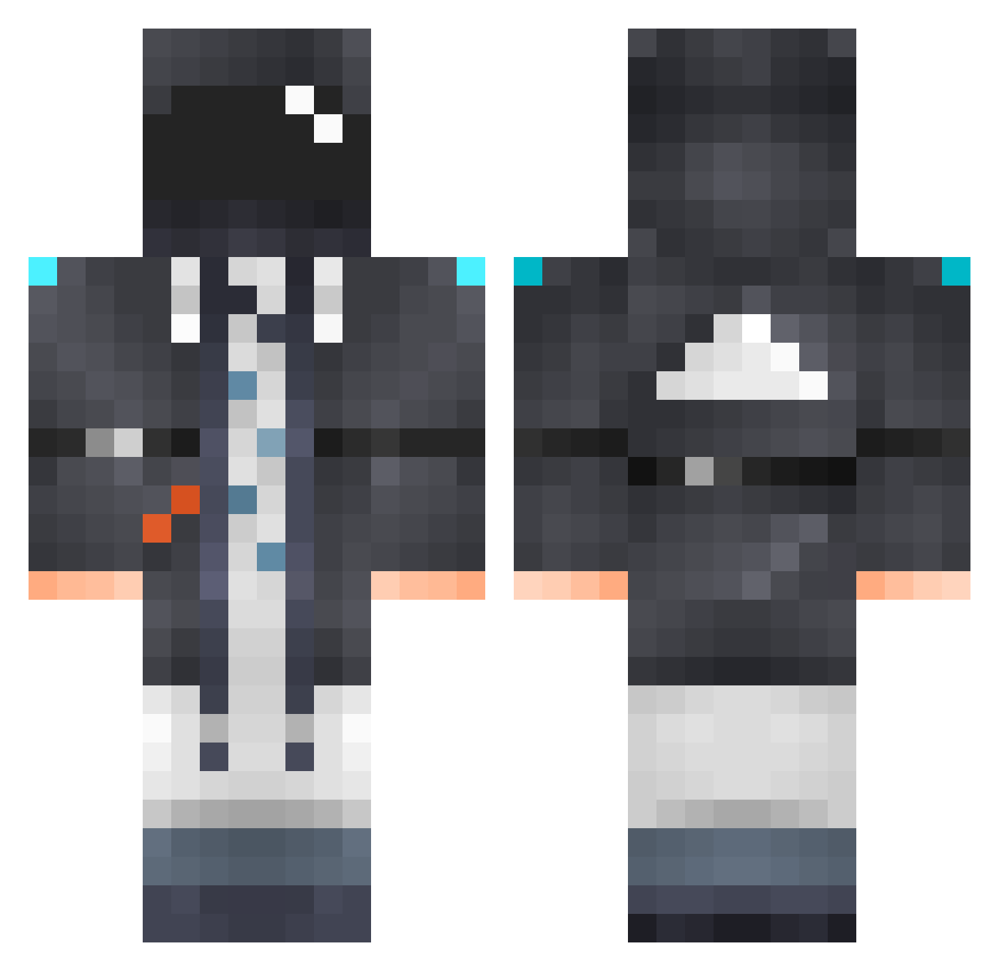xyoz_ Minecraft skin, front and back view