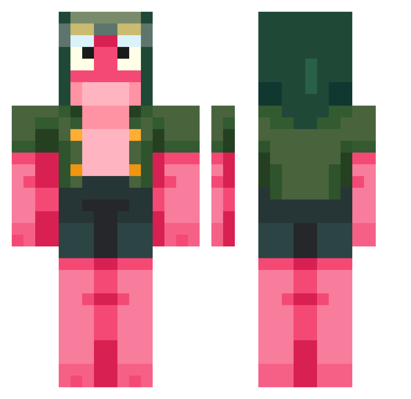 mike2717 Minecraft skin, front and back view