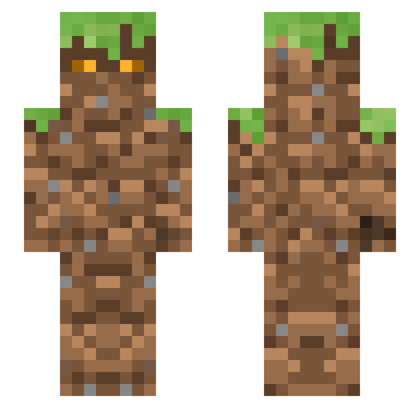 Apollo1477 Minecraft skin, front and back view