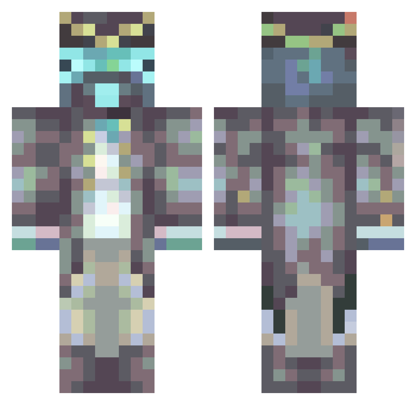 FarmerTy Minecraft skin, front and back view