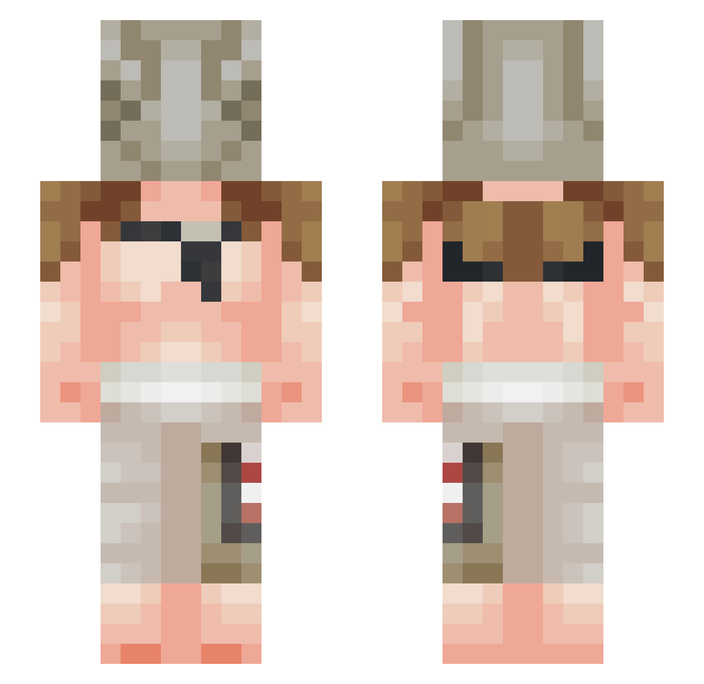 madeapplesauce Minecraft skin, front and back view
